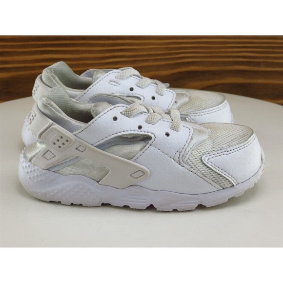 Nike‎ Sz 8 Toddler Unisex Sneaker White Synthetic Huarache Medium - Picture 5 of 10
